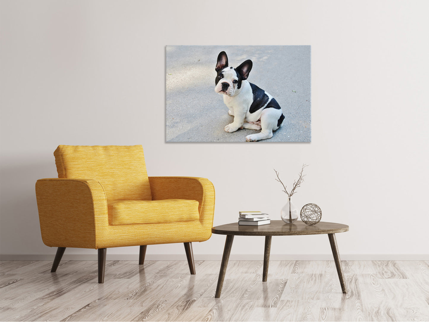 Leinwandbild Süsse Französische Bulldogge