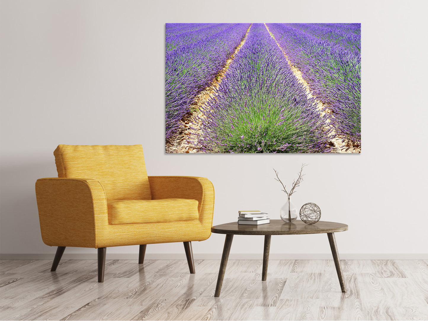 Leinwandbild Das Lavendel Feld