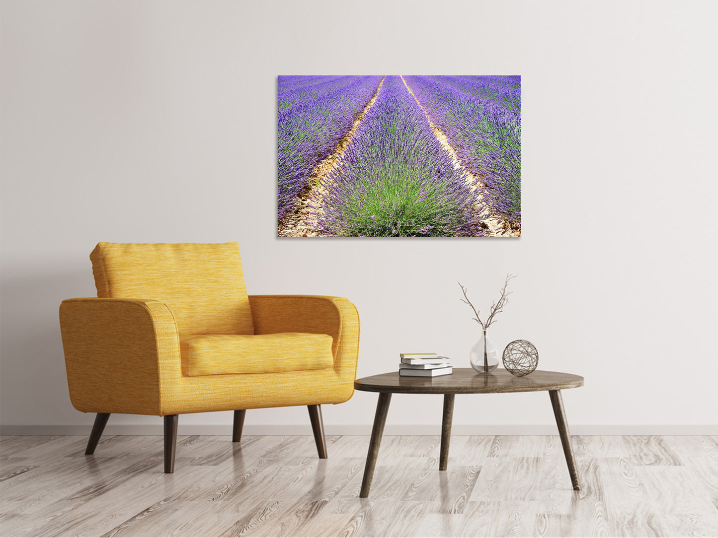 Leinwandbild Das Lavendel Feld