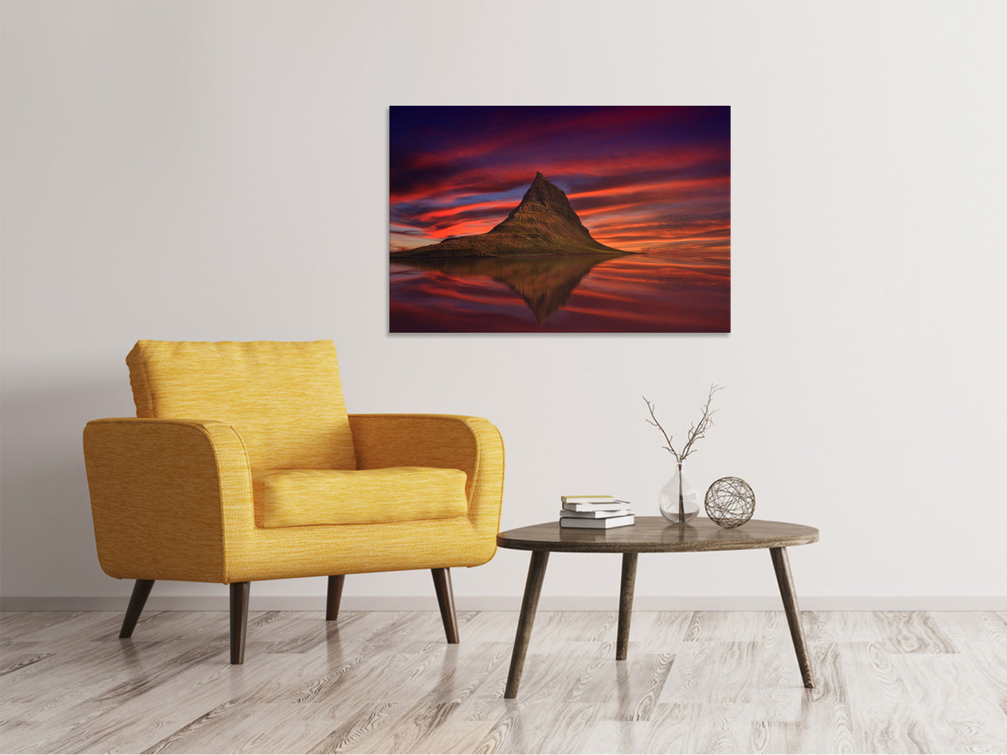 Leinwandbild Kirkjufell bei Sonnenuntergang