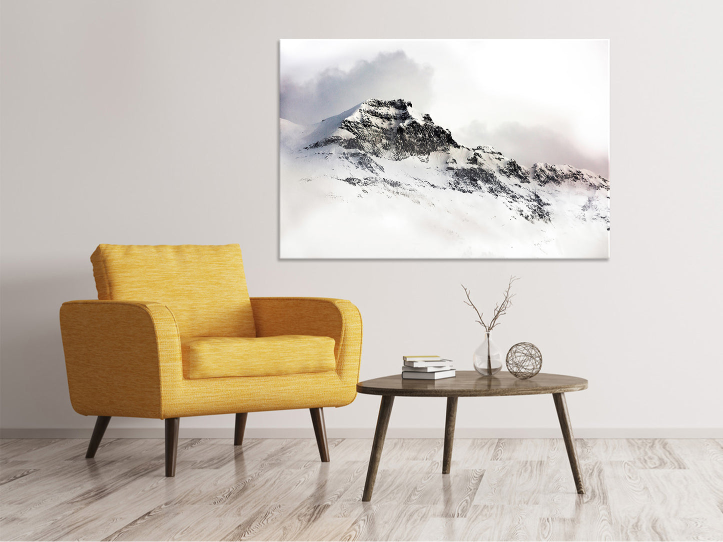 Leinwandbild Ein Winter in den Bergen
