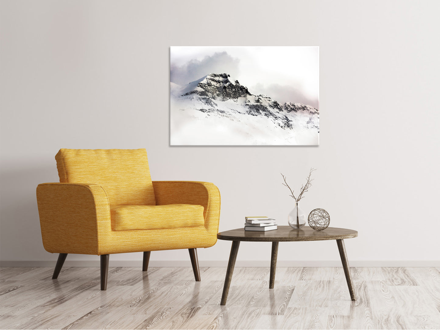 Leinwandbild Ein Winter in den Bergen