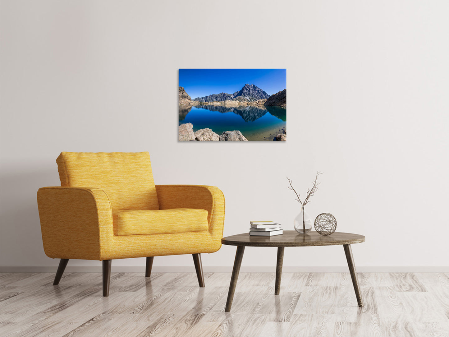 Leinwandbild Beruhigender Bergsee