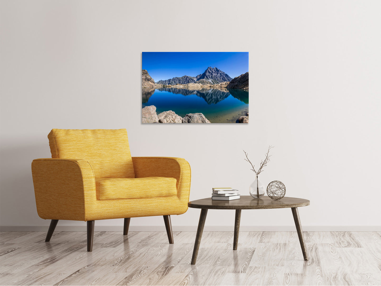 Leinwandbild Beruhigender Bergsee