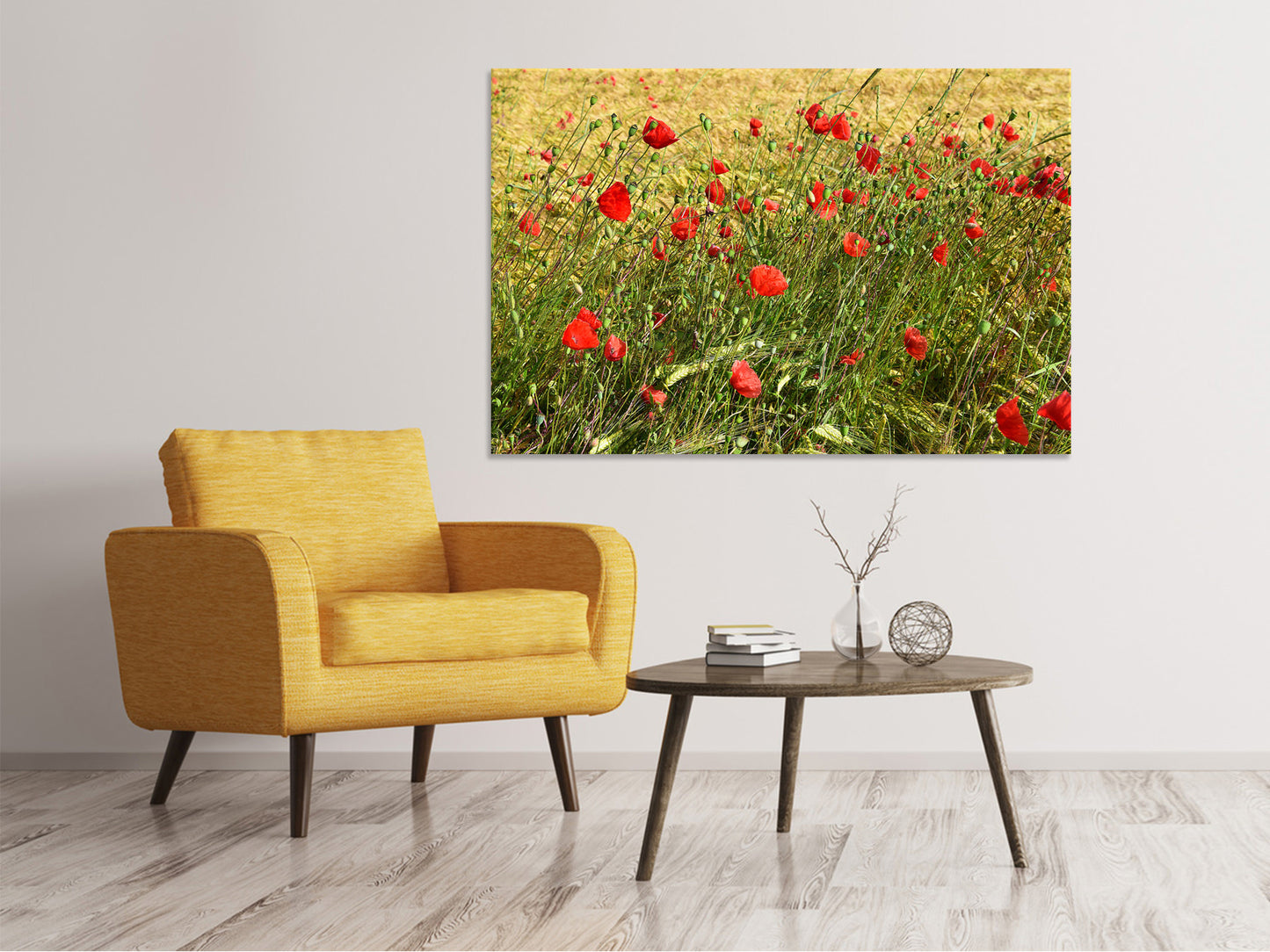 Leinwandbild Der Mohn im Wind