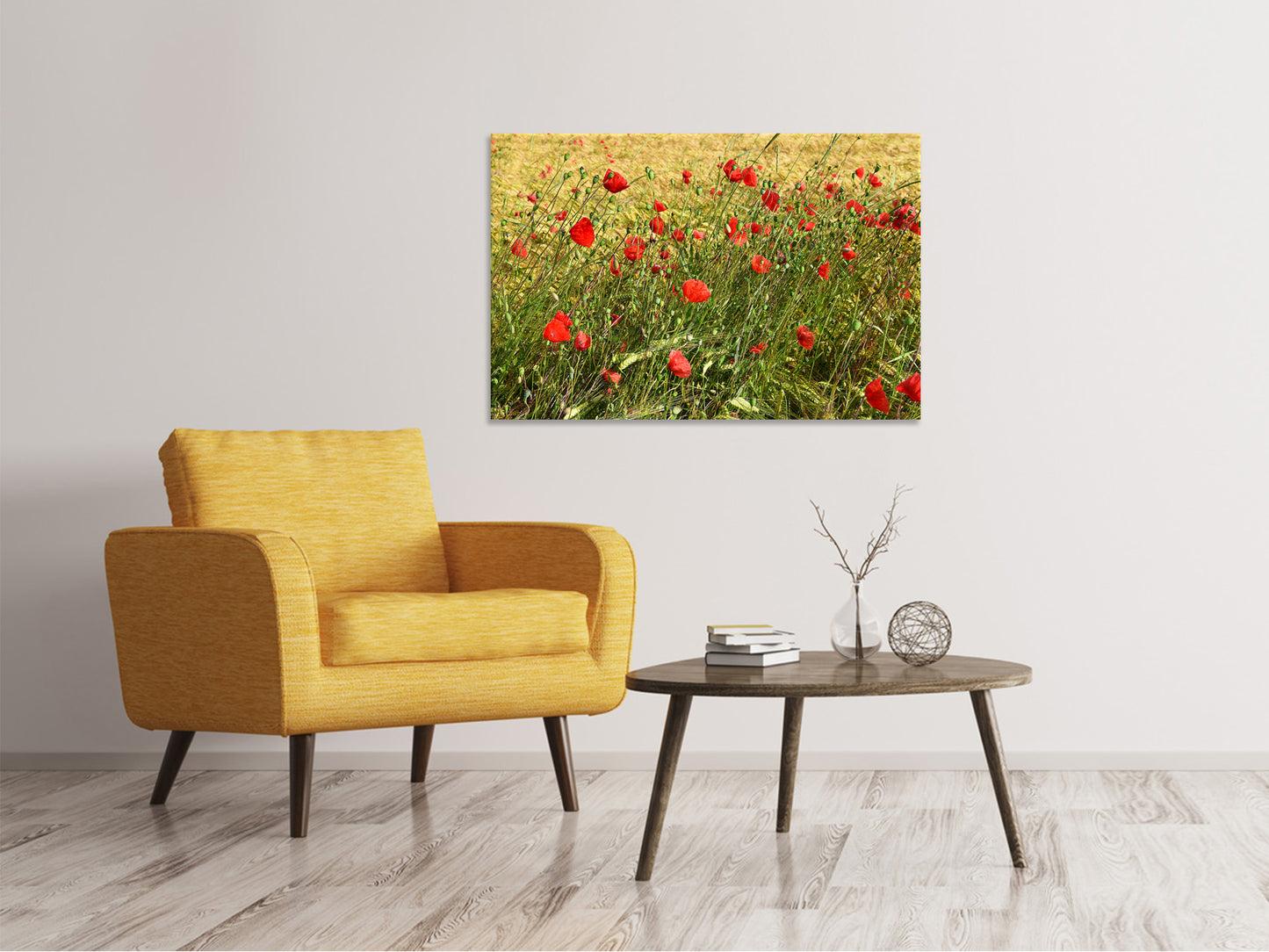 Leinwandbild Der Mohn im Wind
