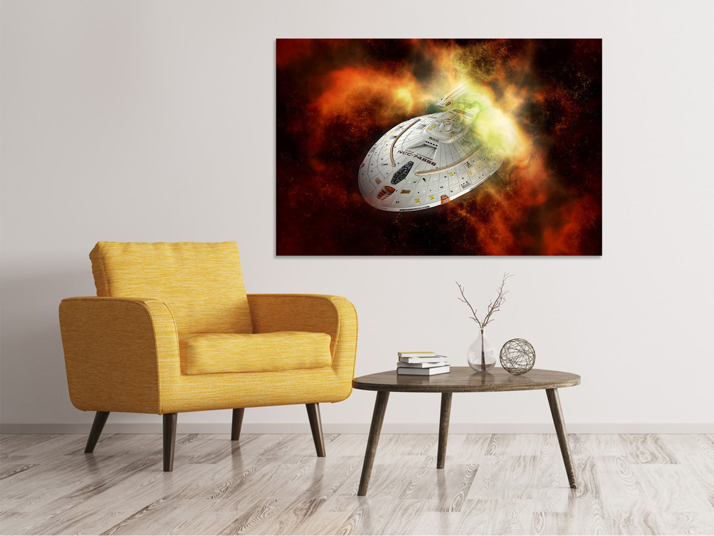 Leinwandbild Ufo im All