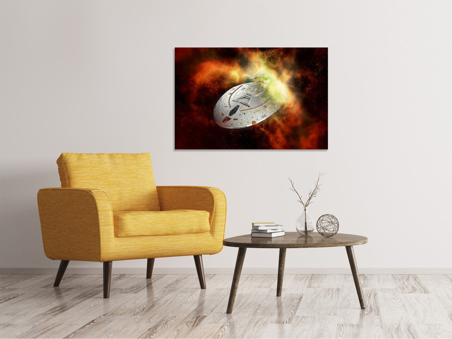 Leinwandbild Ufo im All