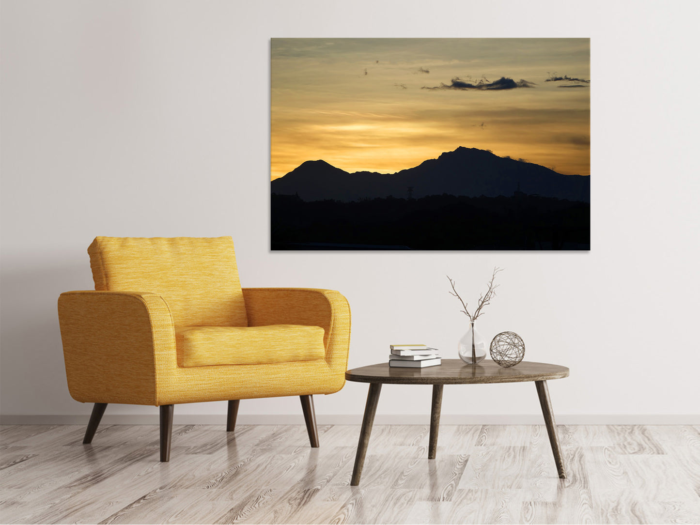 Leinwandbild Der Sonnenaufgang in den Bergen