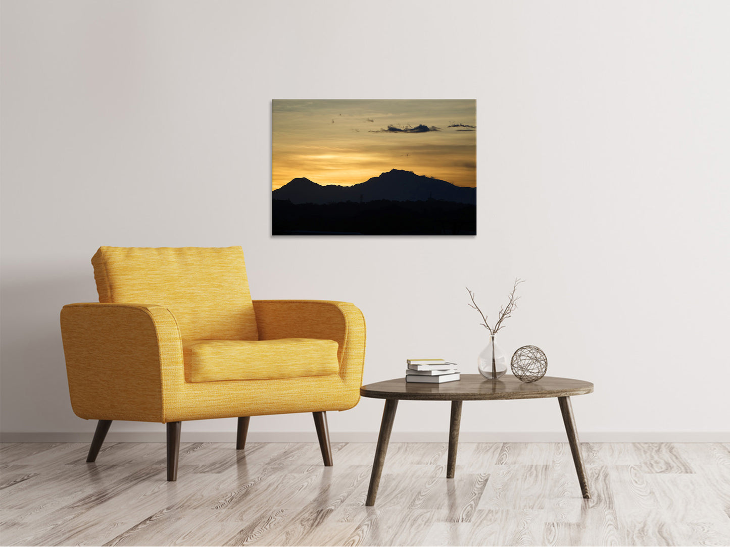 Leinwandbild Der Sonnenaufgang in den Bergen