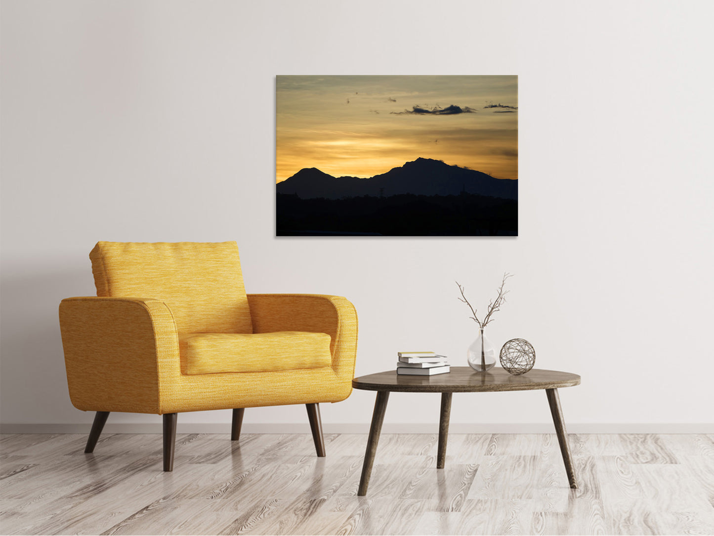 Leinwandbild Der Sonnenaufgang in den Bergen