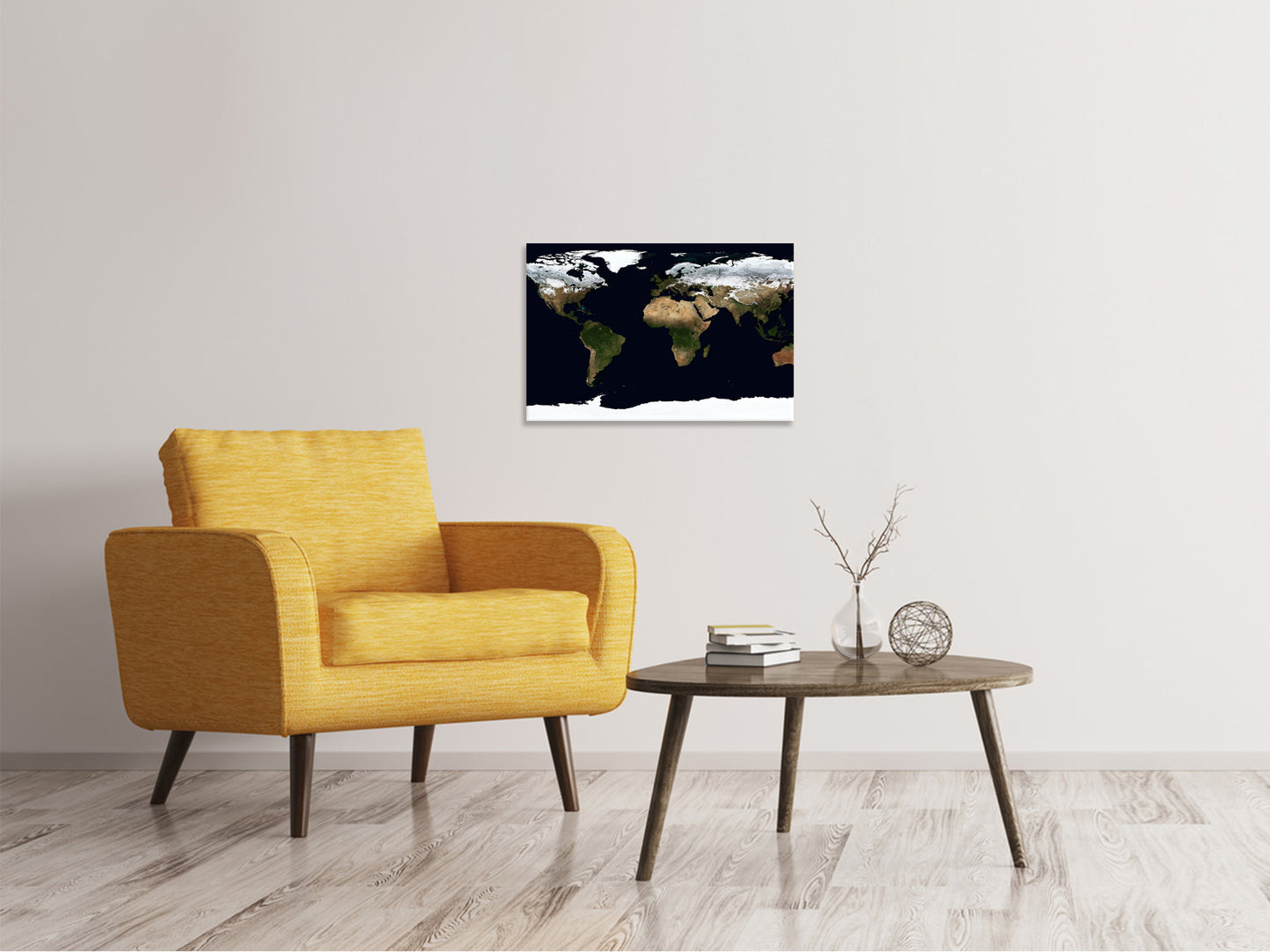 Leinwandbild Kunstvolle Landkarte