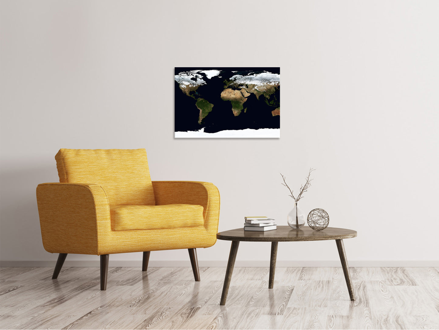 Leinwandbild Kunstvolle Landkarte