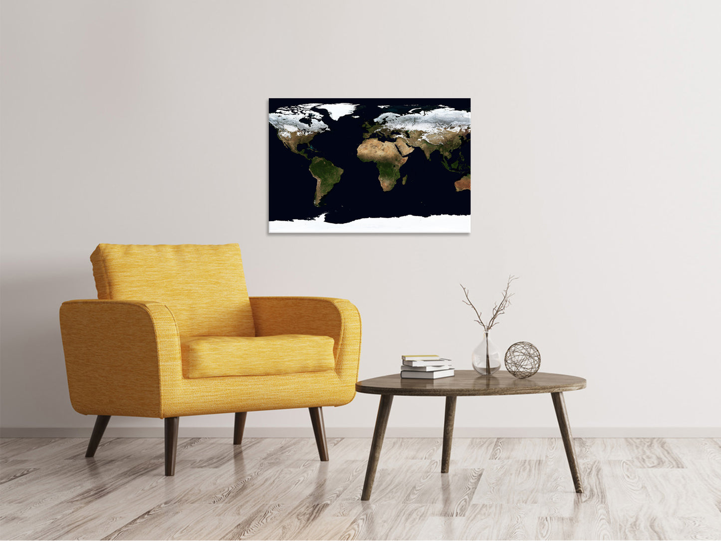 Leinwandbild Kunstvolle Landkarte