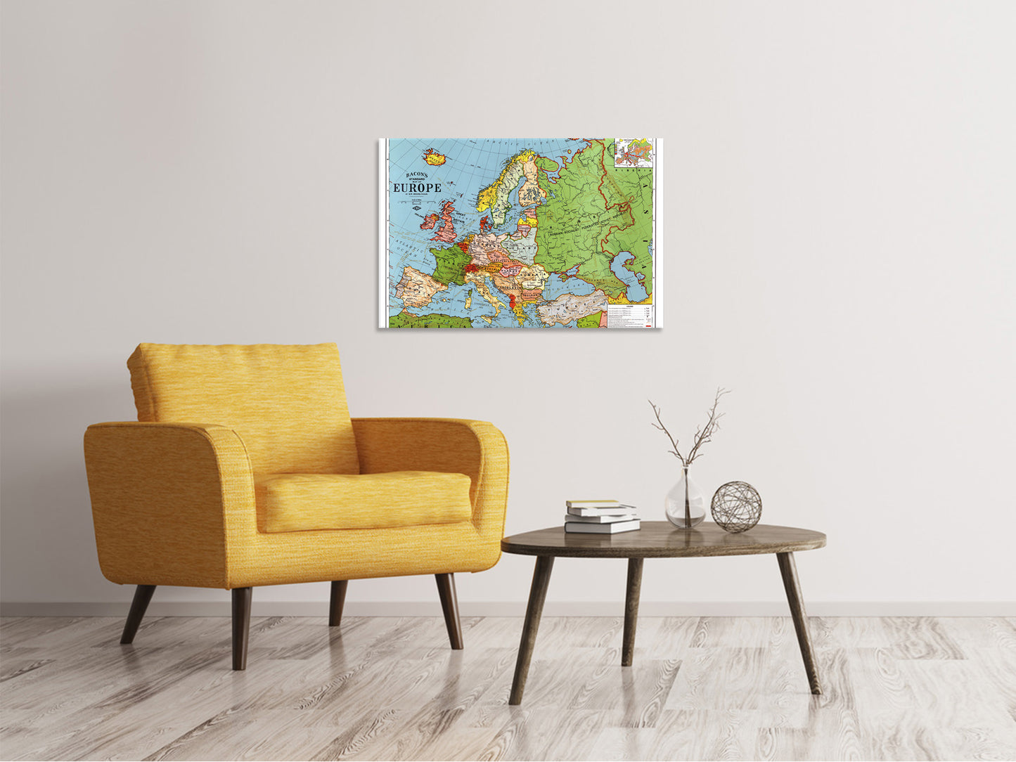 Leinwandbild Karte Europa