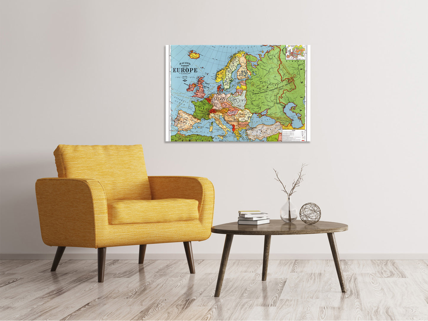 Leinwandbild Karte Europa