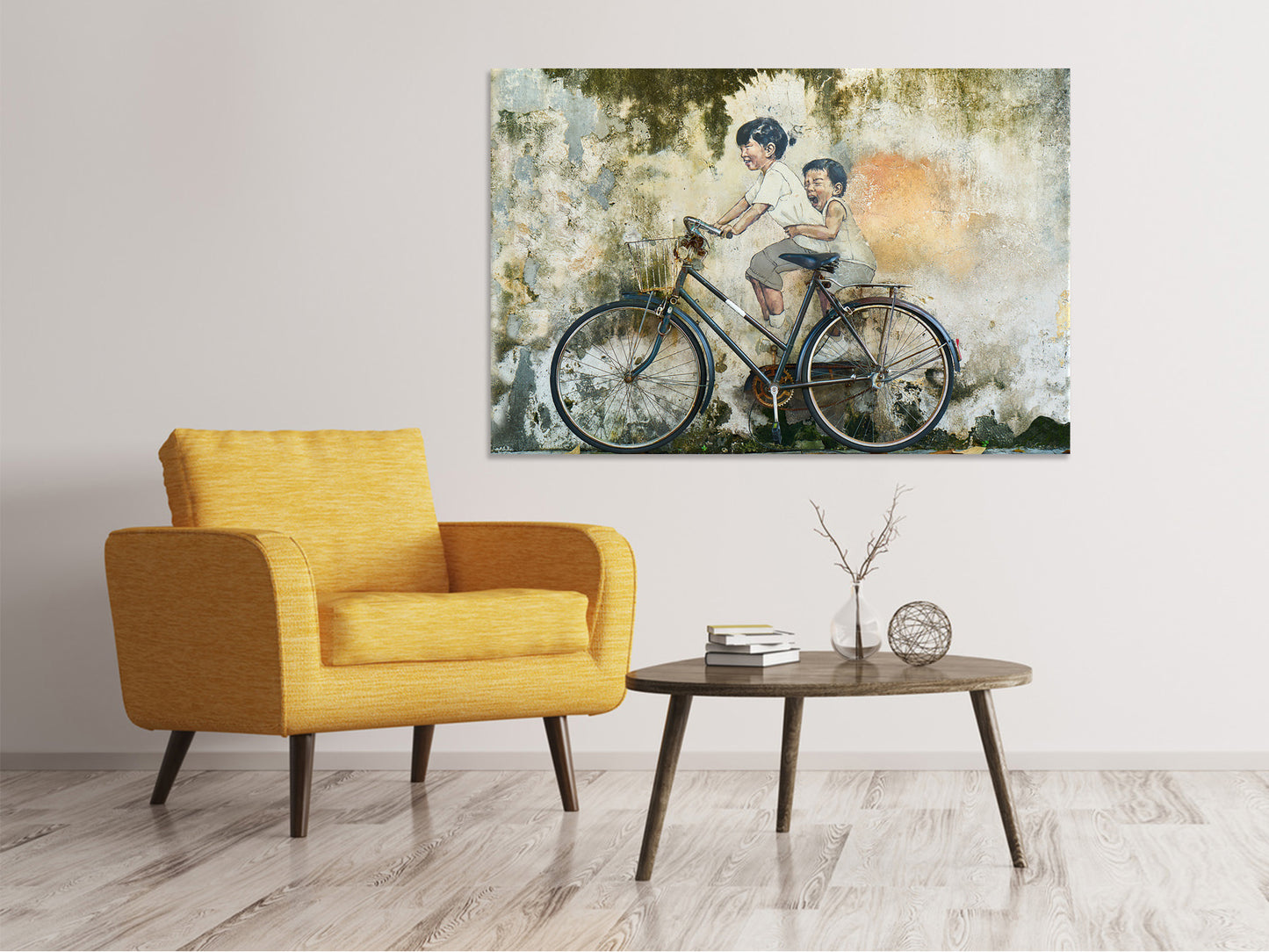 Leinwandbild Fahrrad Graffiti