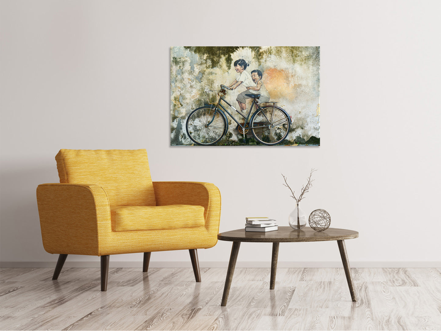 Leinwandbild Fahrrad Graffiti