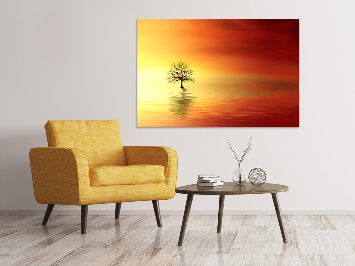 Leinwandbild Der Baum im Wasser
