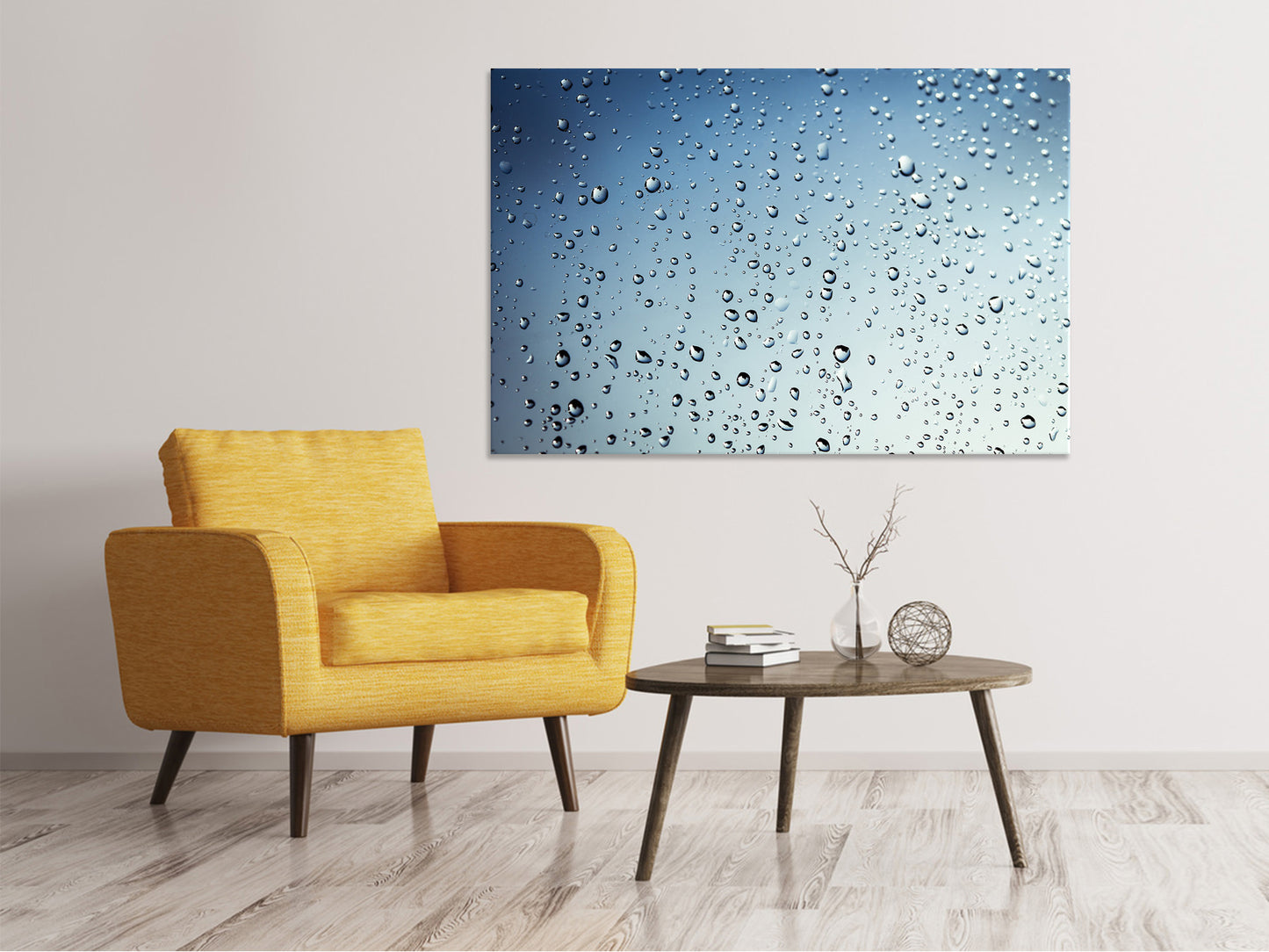 Leinwandbild Ein Wand aus Regen