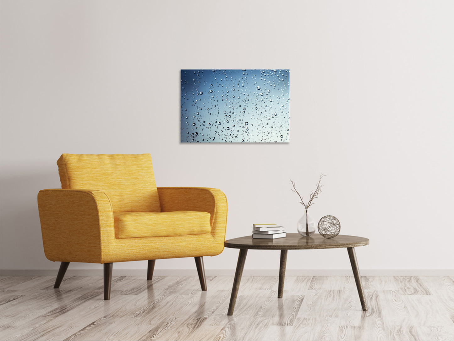 Leinwandbild Ein Wand aus Regen
