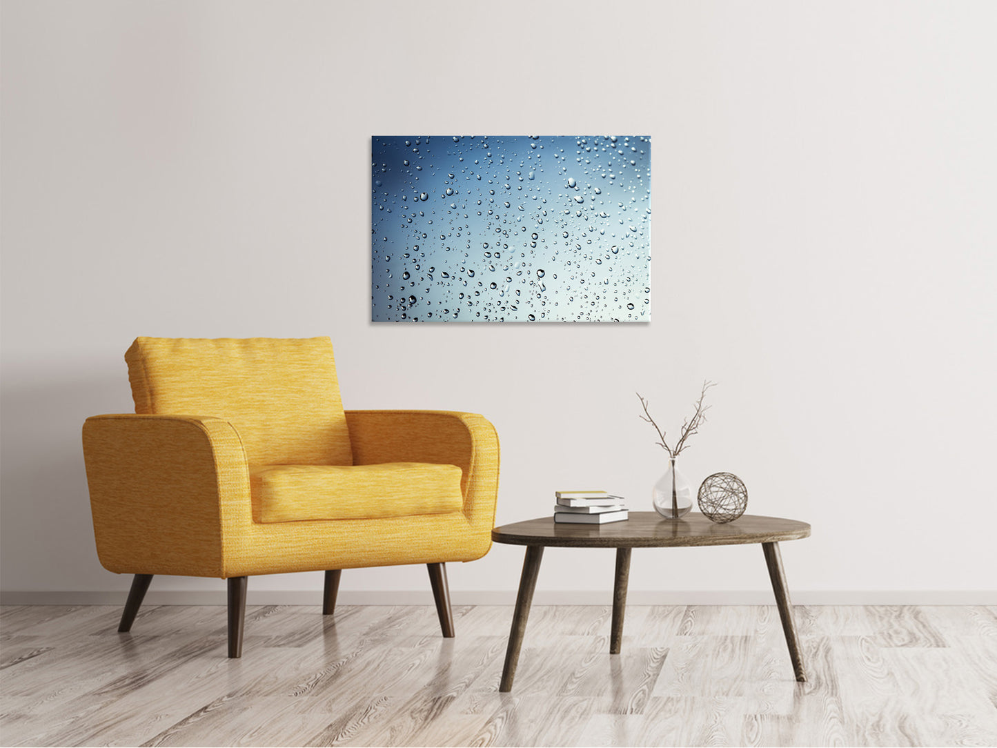 Leinwandbild Ein Wand aus Regen