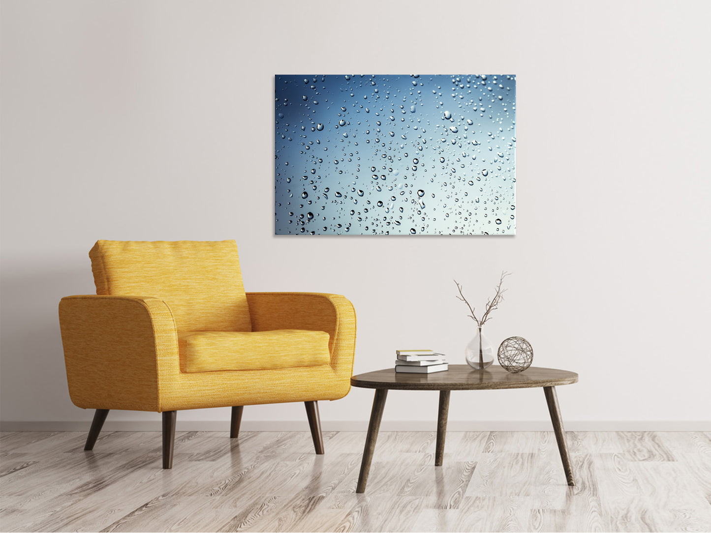 Leinwandbild Ein Wand aus Regen
