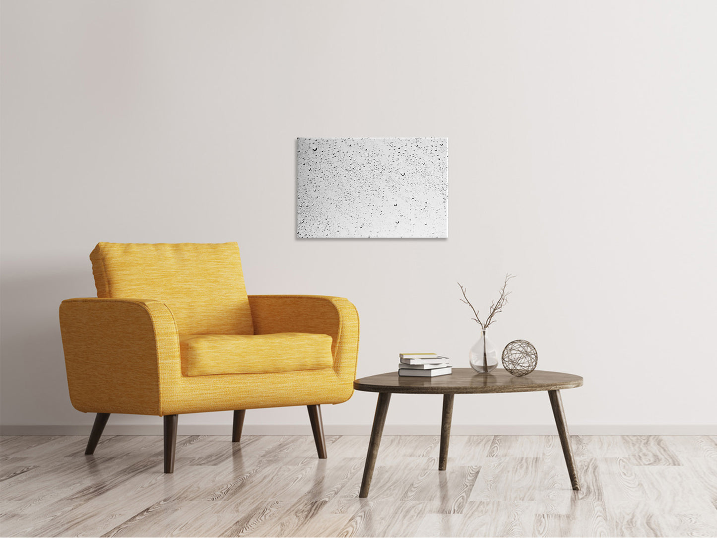 Leinwandbild Regen an der Wand