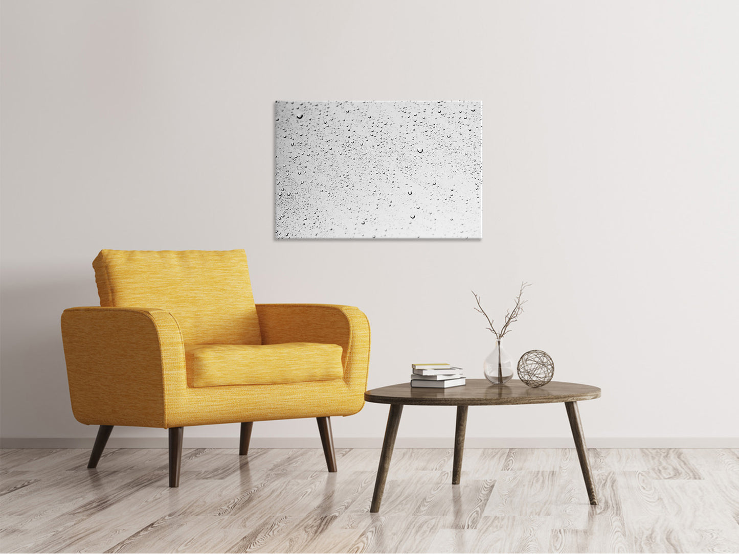 Leinwandbild Regen an der Wand