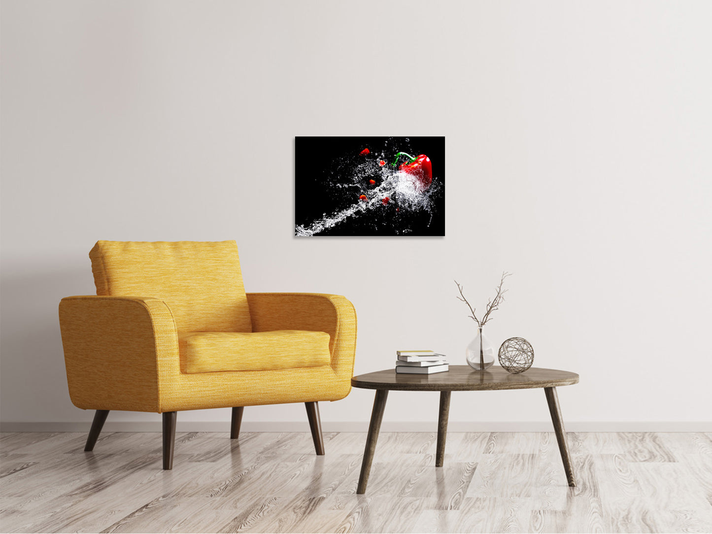 Leinwandbild Paprika Splash XL