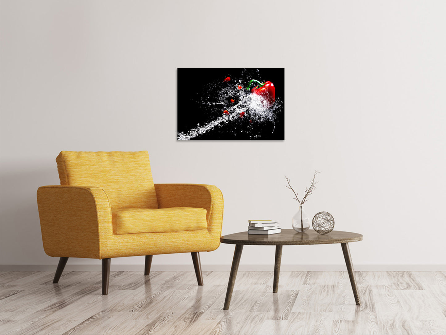 Leinwandbild Paprika Splash XL
