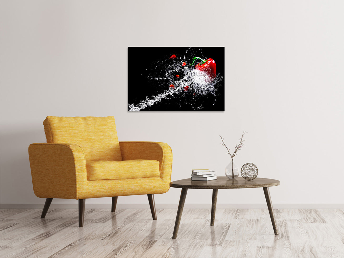 Leinwandbild Paprika Splash XL