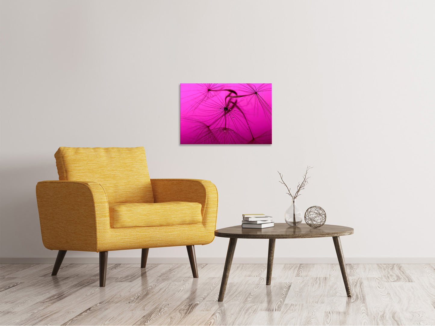 Leinwandbild Pusteblume in pink
