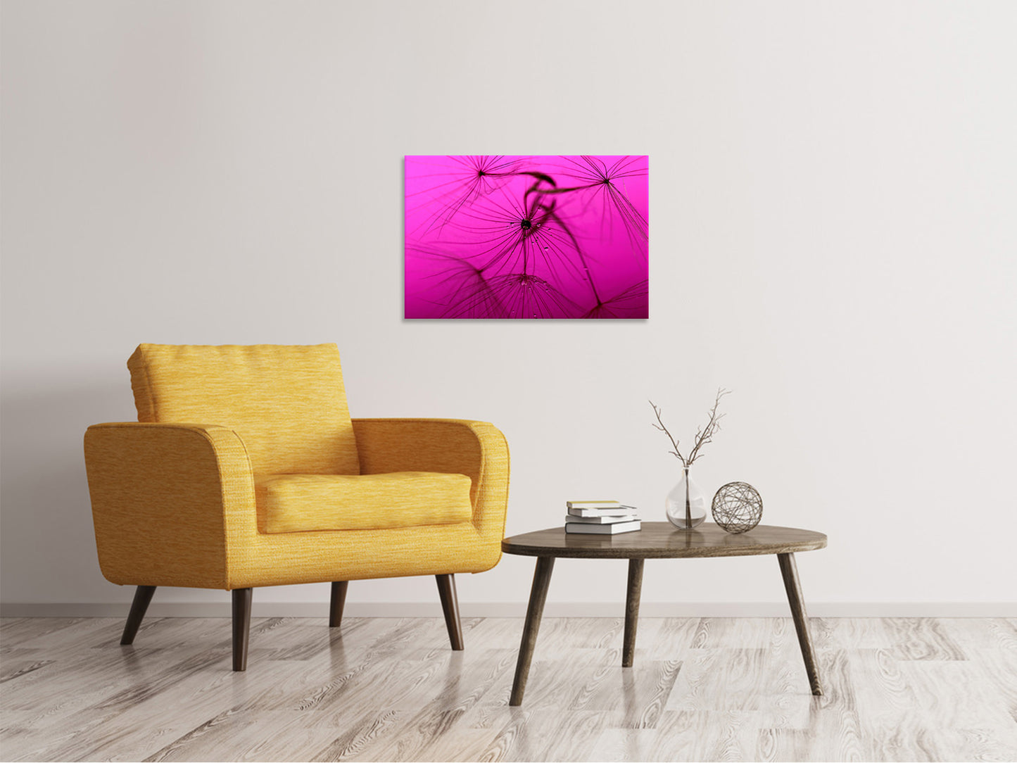 Leinwandbild Pusteblume in pink
