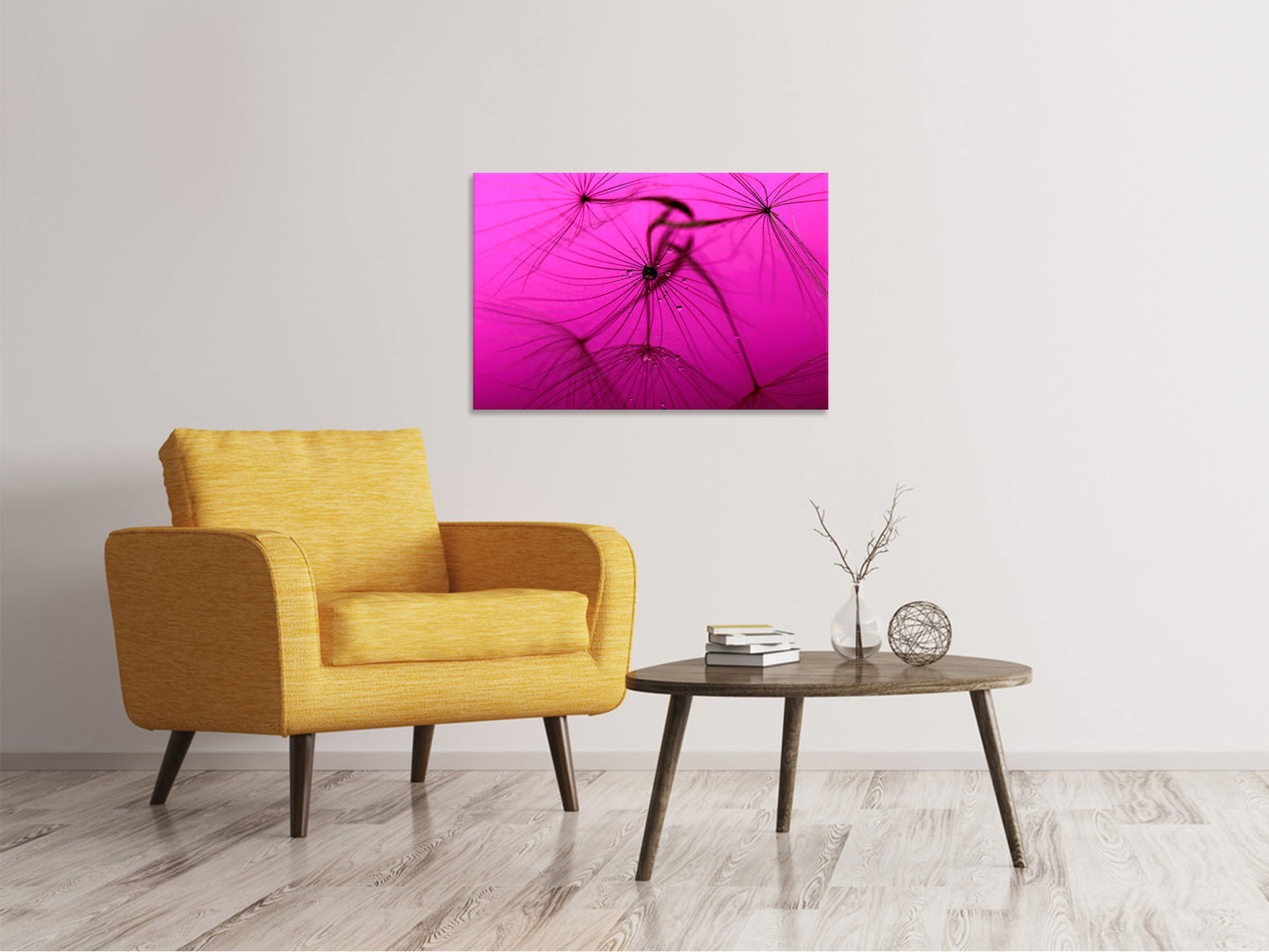 Leinwandbild Pusteblume in pink