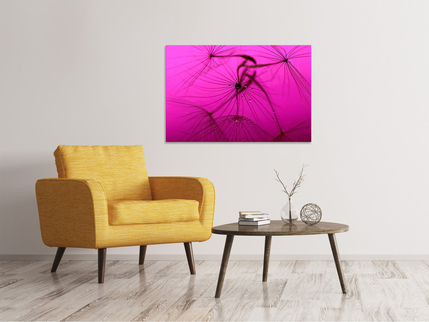 Leinwandbild Pusteblume in pink