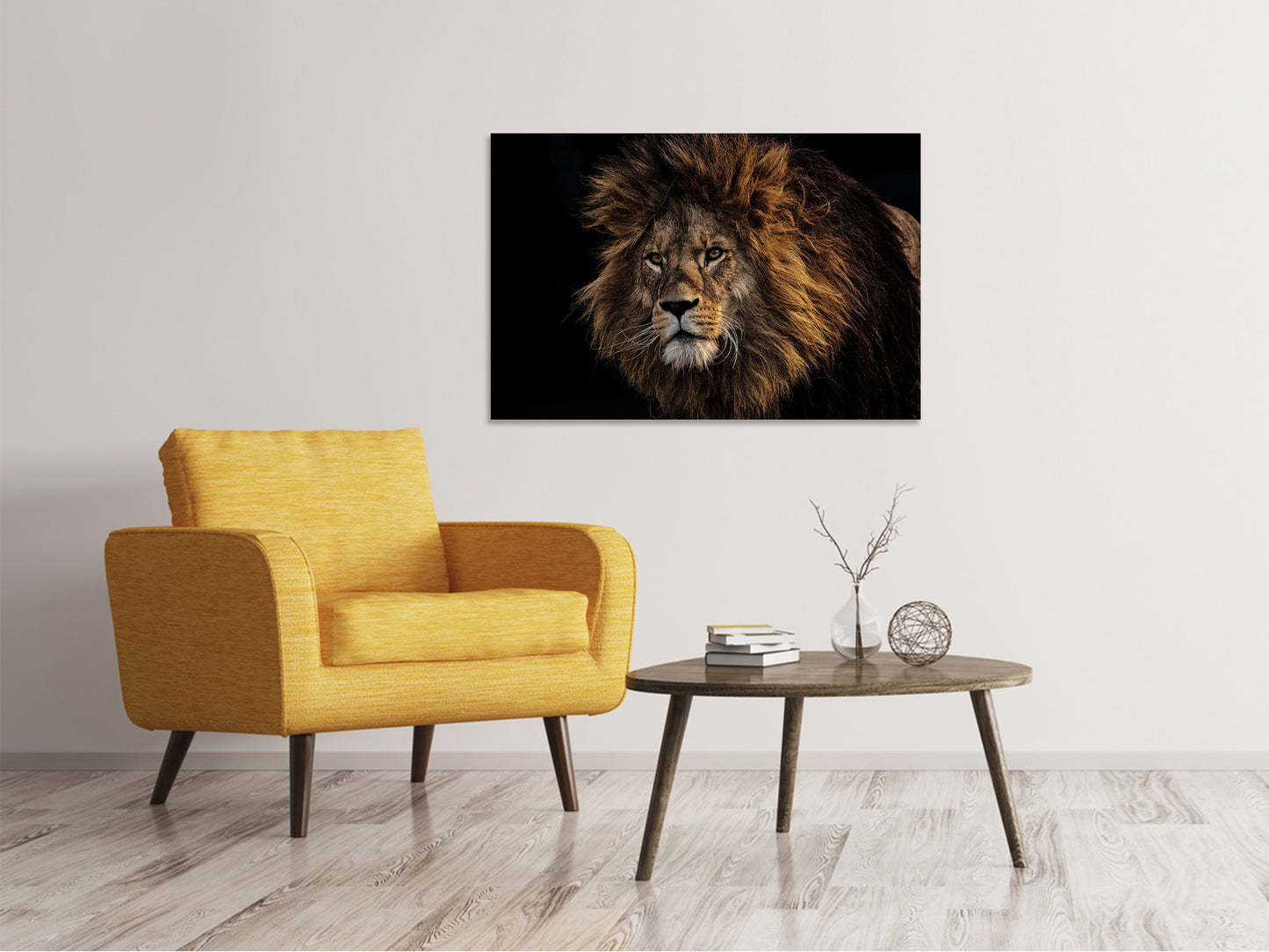 Leinwandbild Portrait eines Löwen