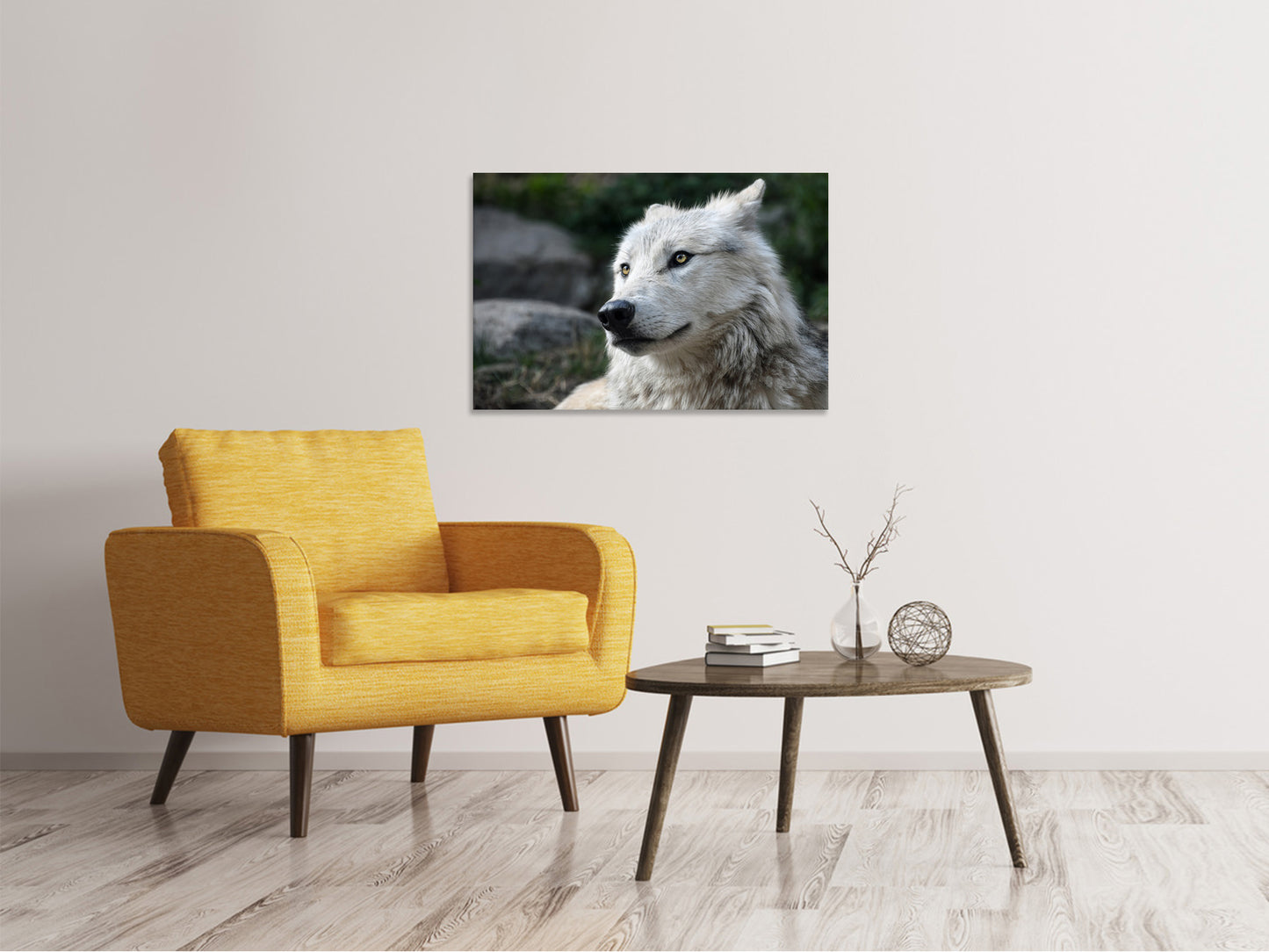 Leinwandbild Der einsame Wolf