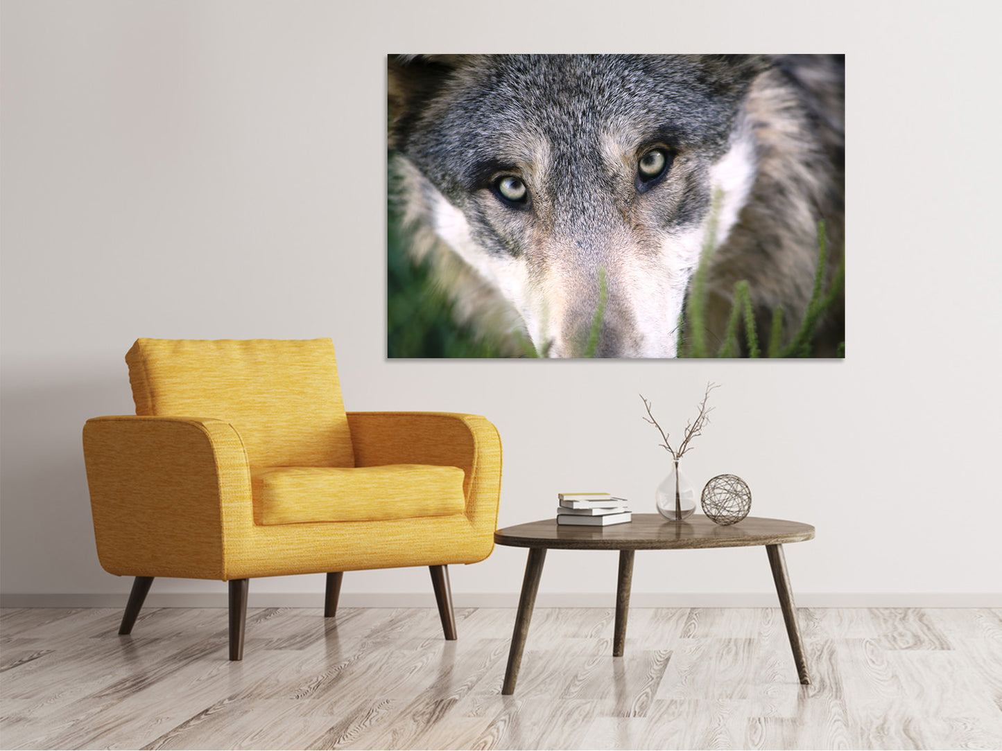 Leinwandbild Der Wolfs Blick