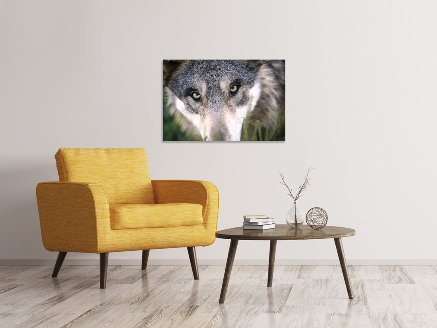Leinwandbild Der Wolfs Blick