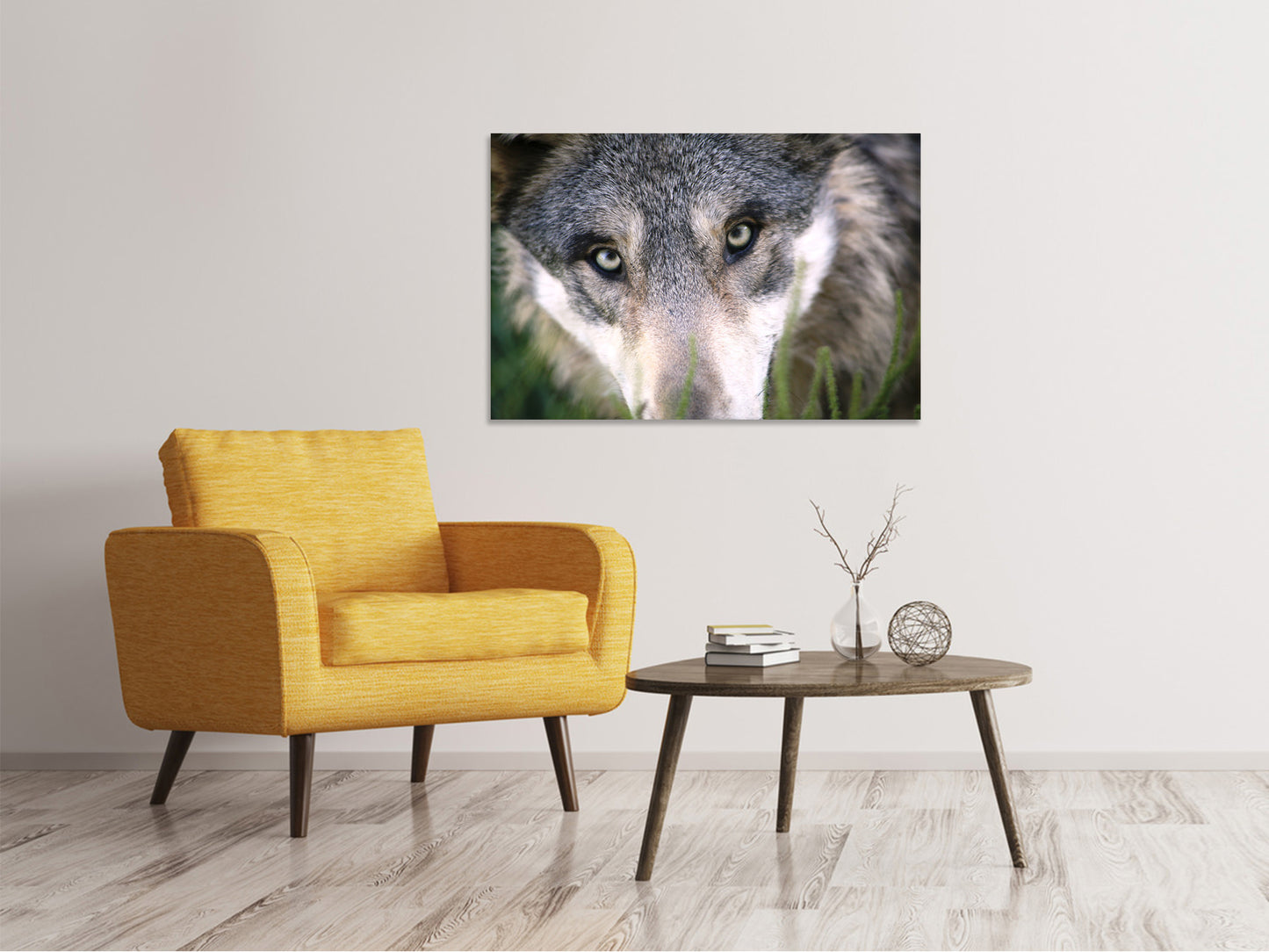 Leinwandbild Der Wolfs Blick