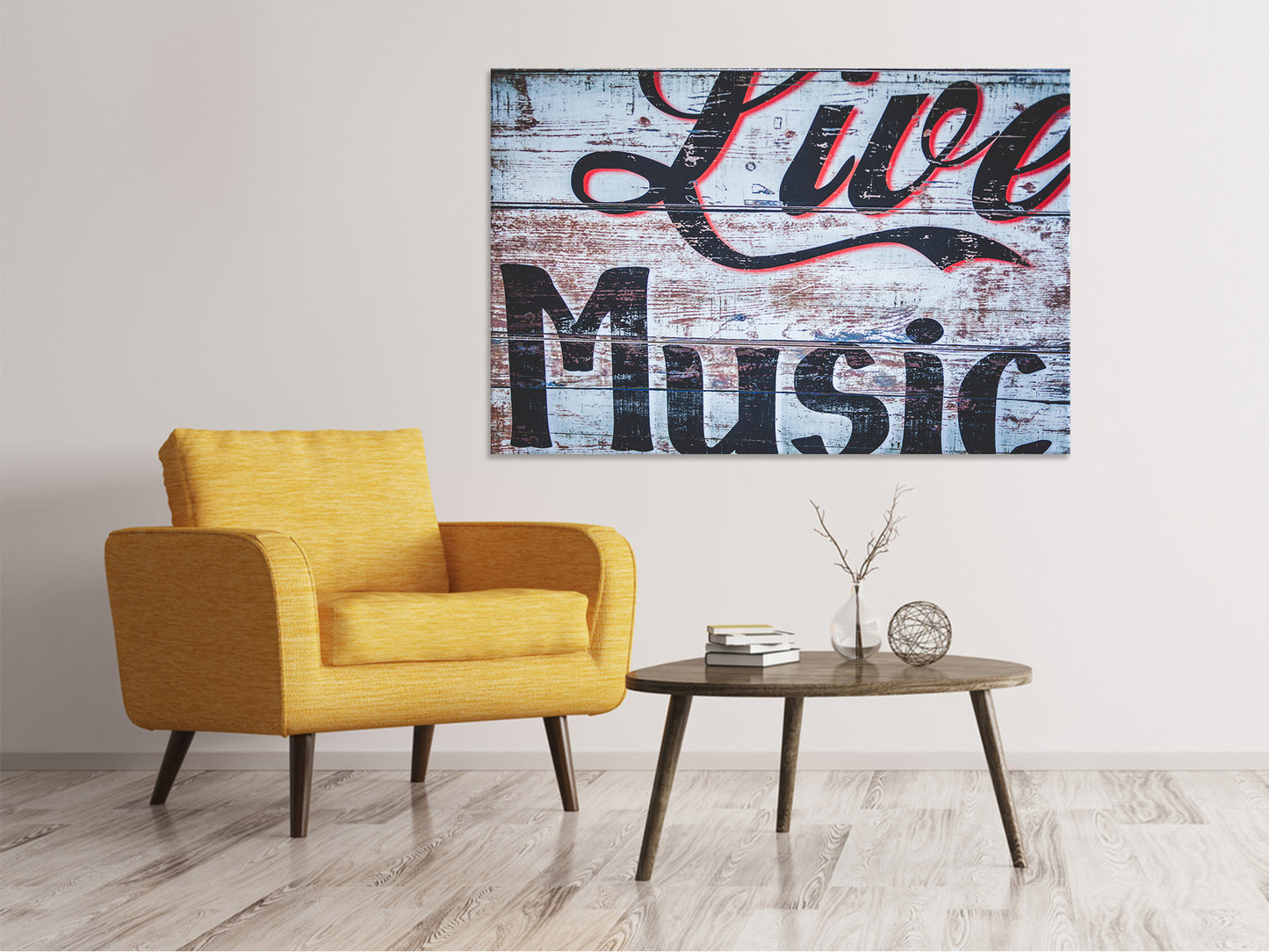 Leinwandbild Retro Holzwand