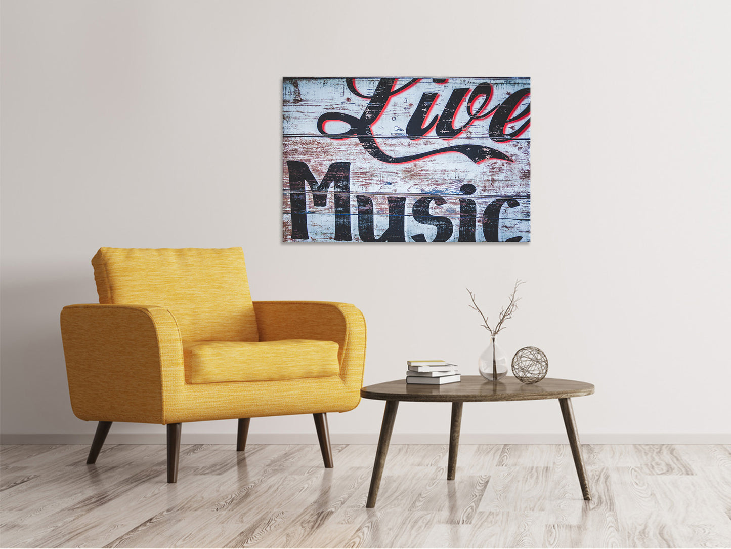 Leinwandbild Retro Holzwand