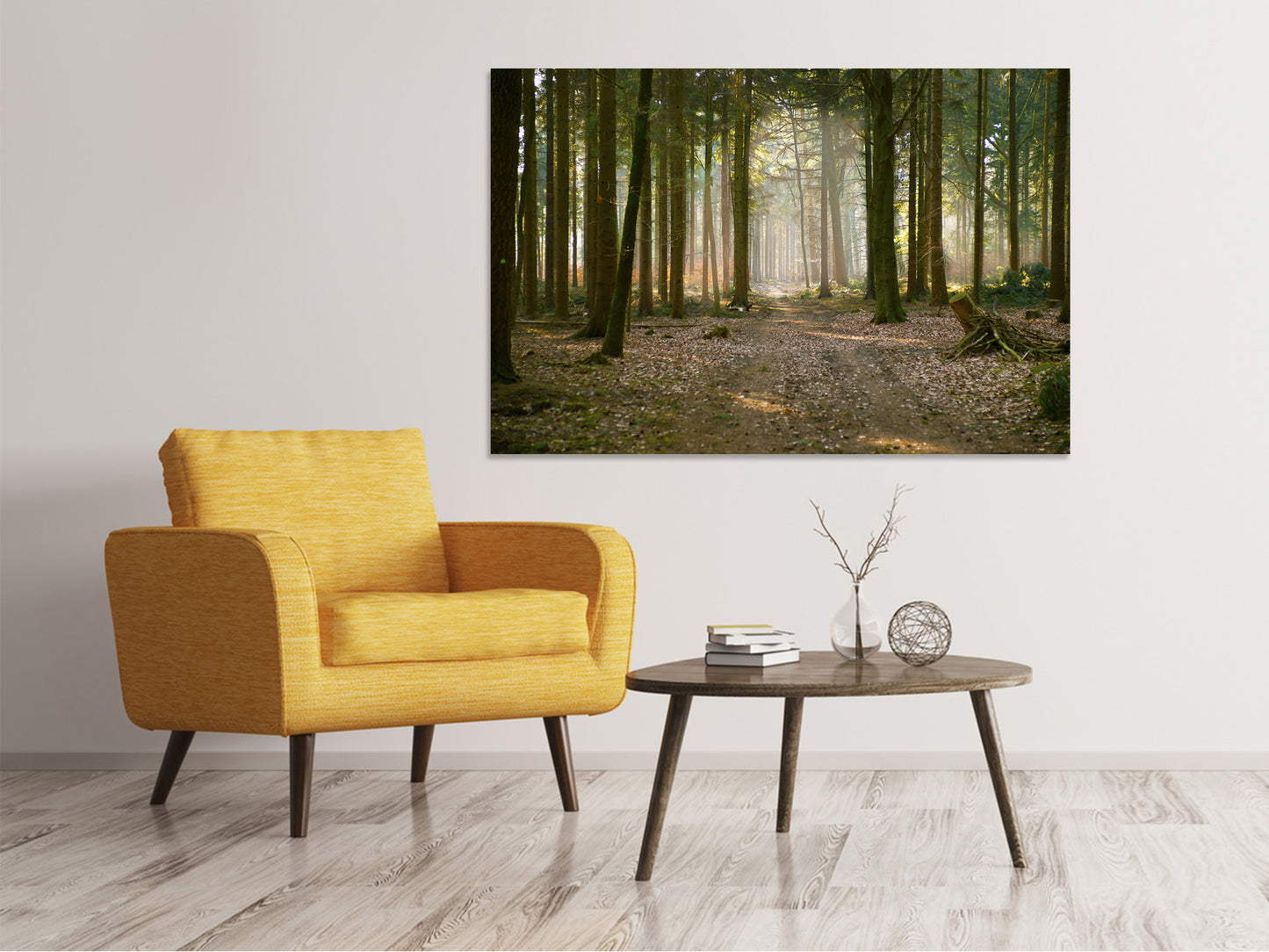 Leinwandbild Wald Lauf