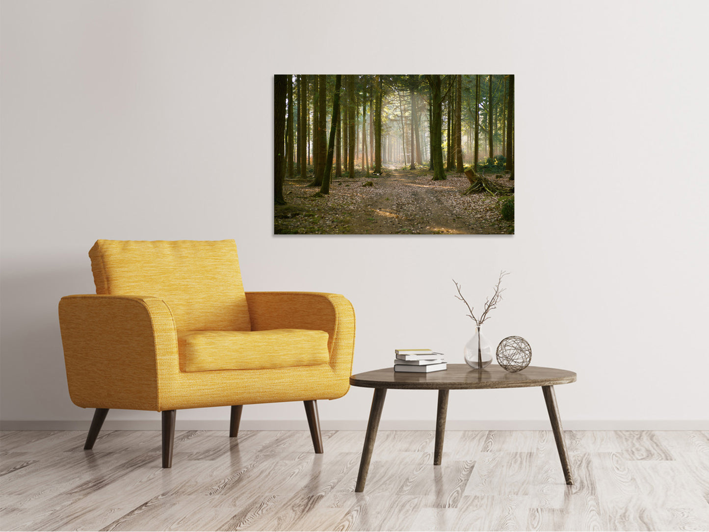 Leinwandbild Wald Lauf