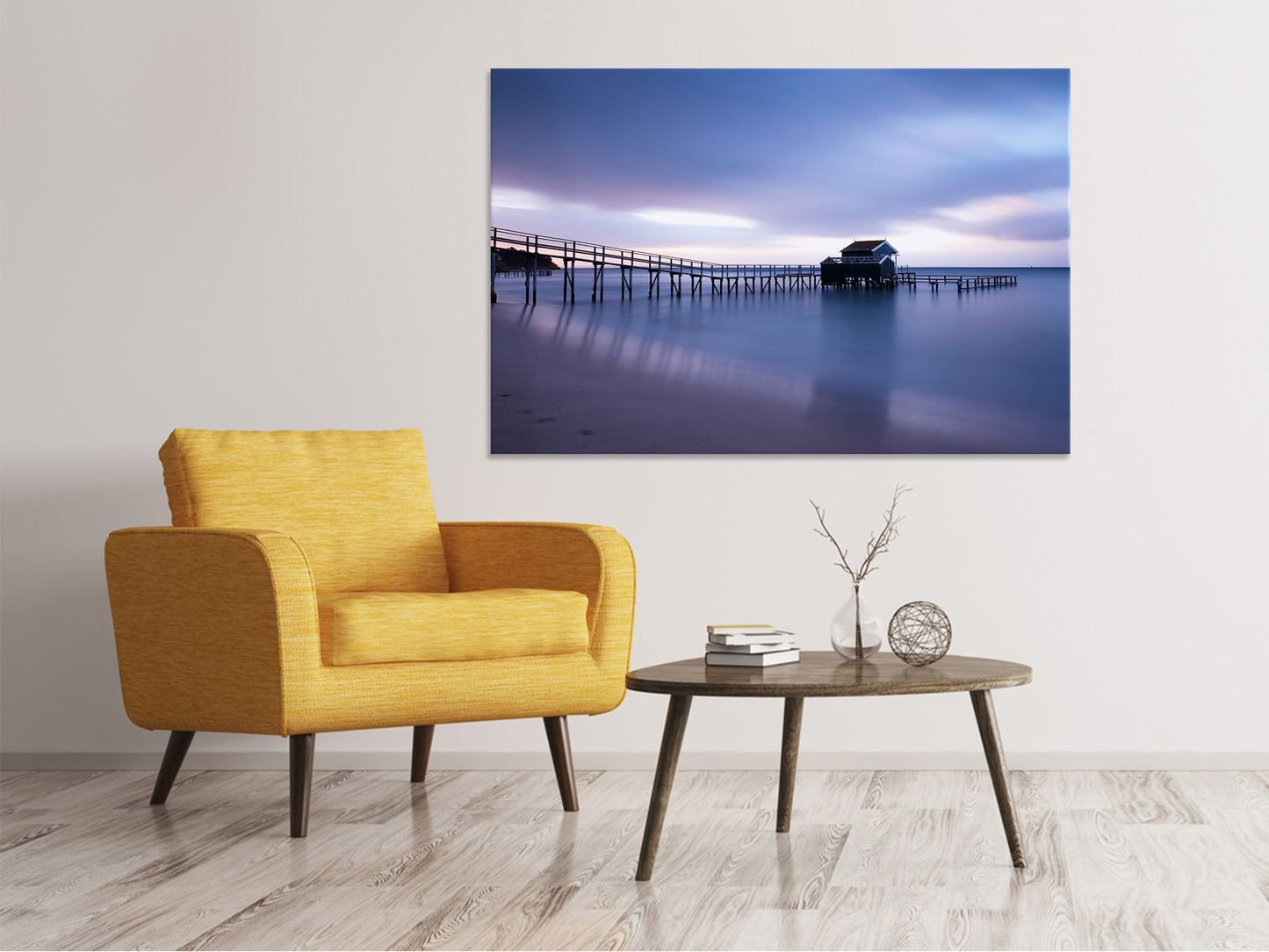 Leinwandbild Ein Haus am Wasser