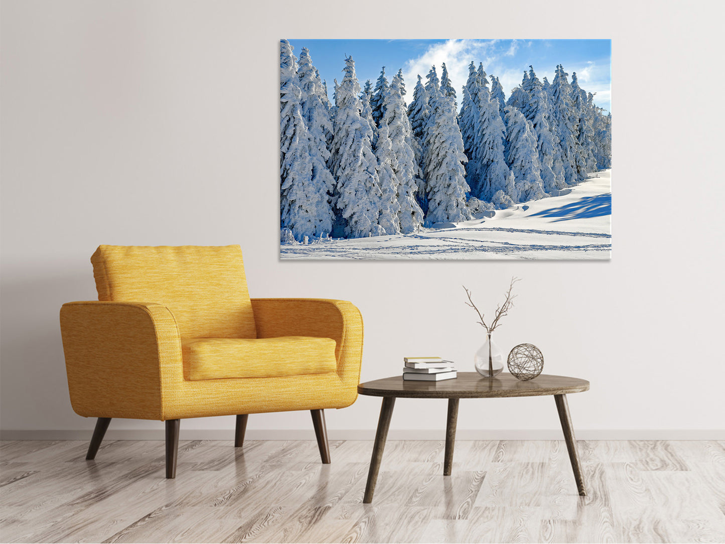 Leinwandbild Schöne Winterlandschaft