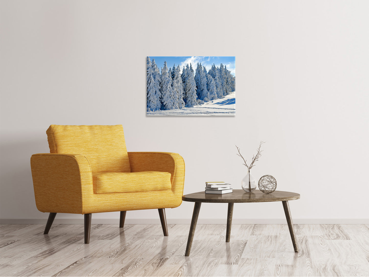 Leinwandbild Schöne Winterlandschaft