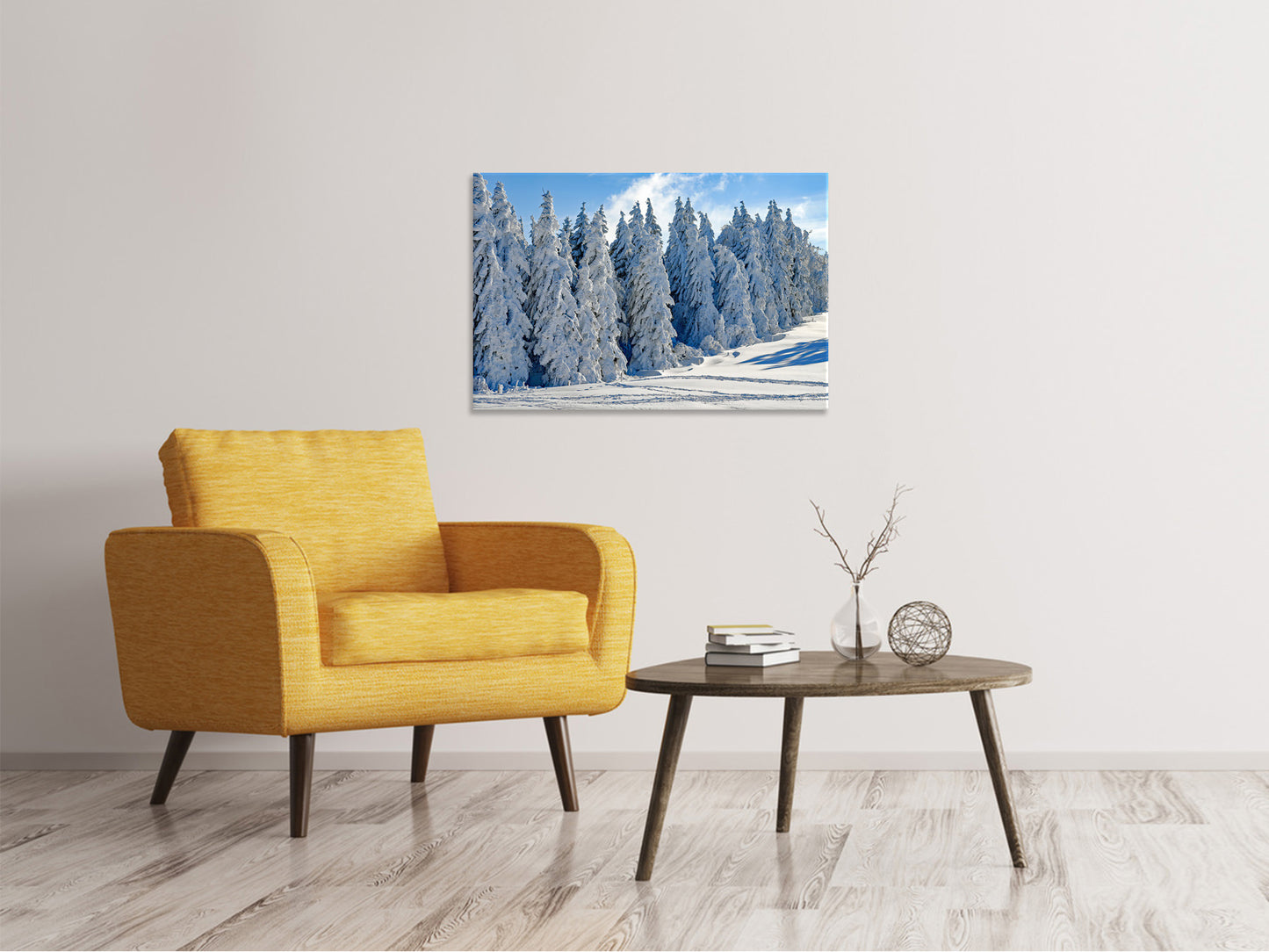Leinwandbild Schöne Winterlandschaft