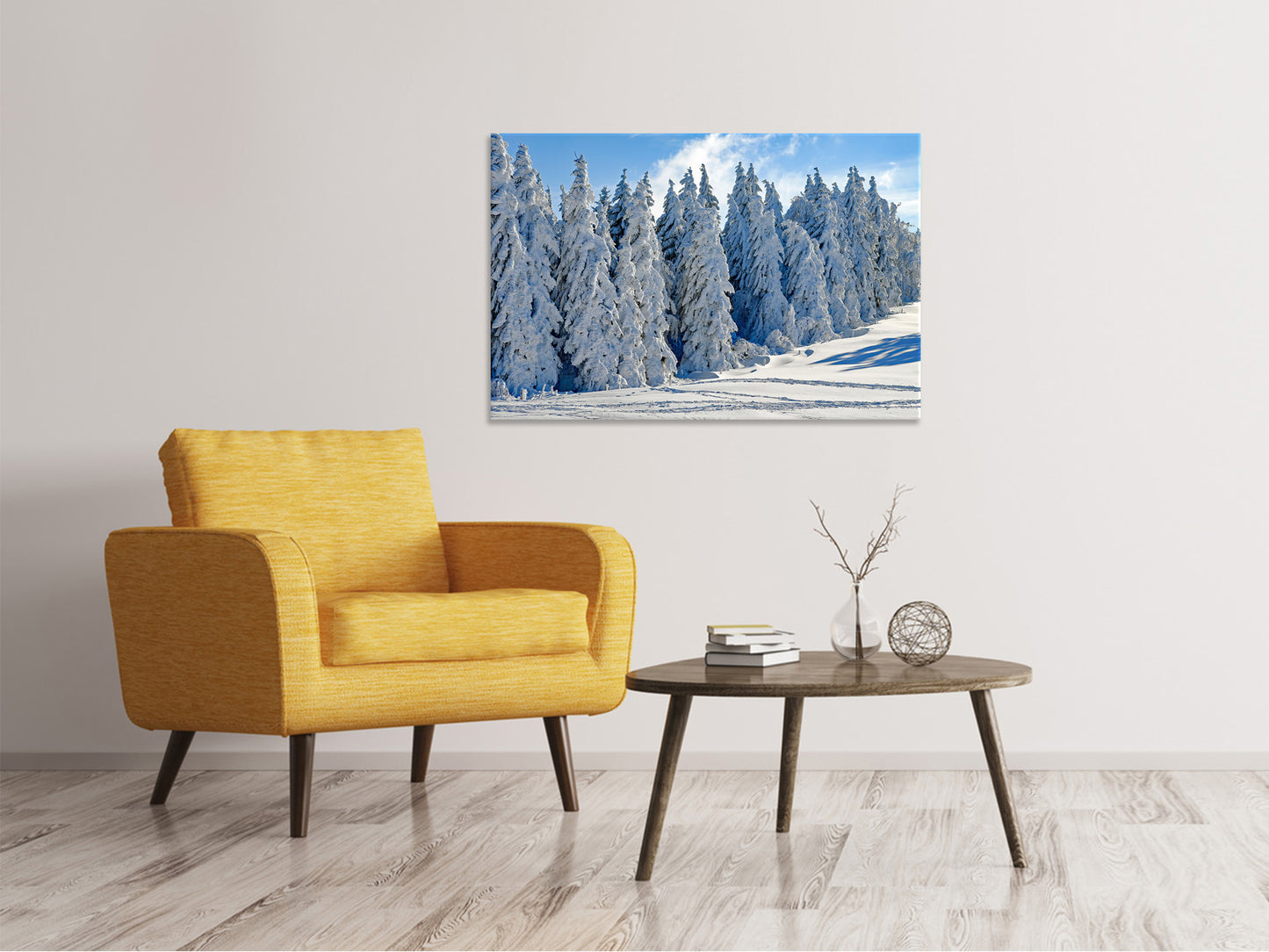 Leinwandbild Schöne Winterlandschaft